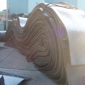 Partij handel restanten gebruikte transportband